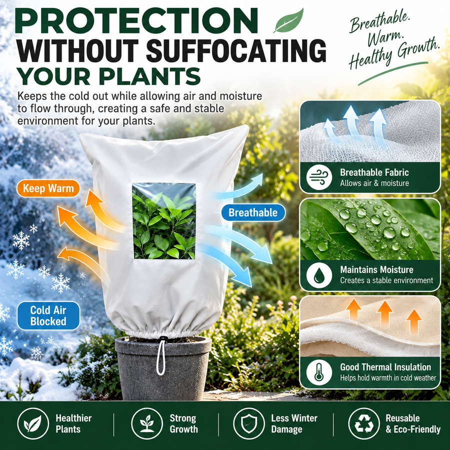 Protects potted plants
