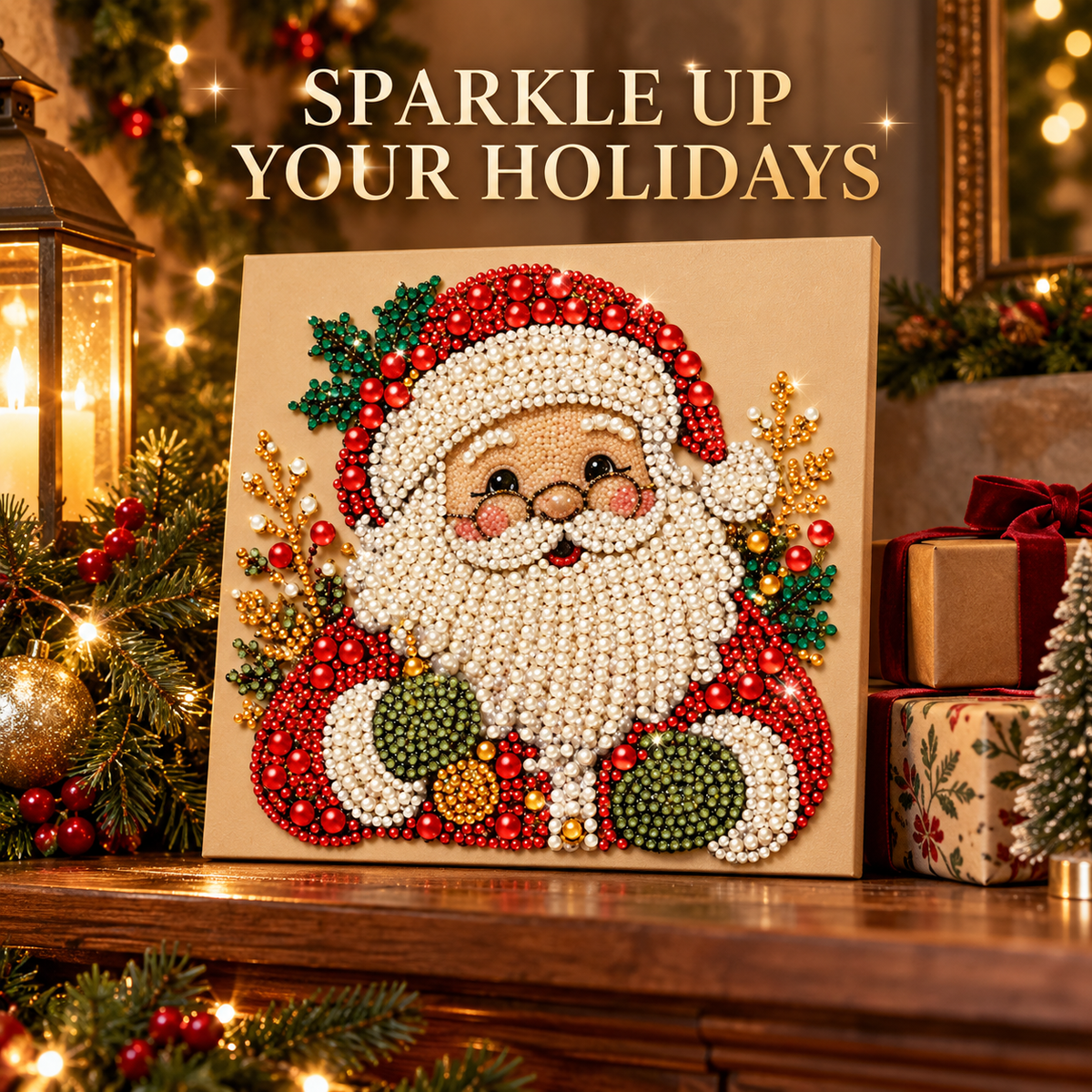 🎄 3D Christmas Diamond Painting Kit ✨ Santa DIY Holiday Decoration