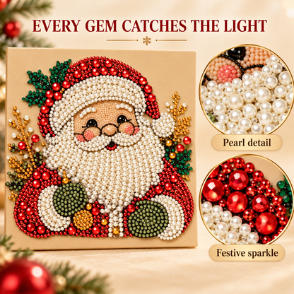 🎄 3D Christmas Diamond Painting Kit ✨ Santa DIY Holiday Decoration