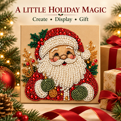 🎄 3D Christmas Diamond Painting Kit ✨ Santa DIY Holiday Decoration
