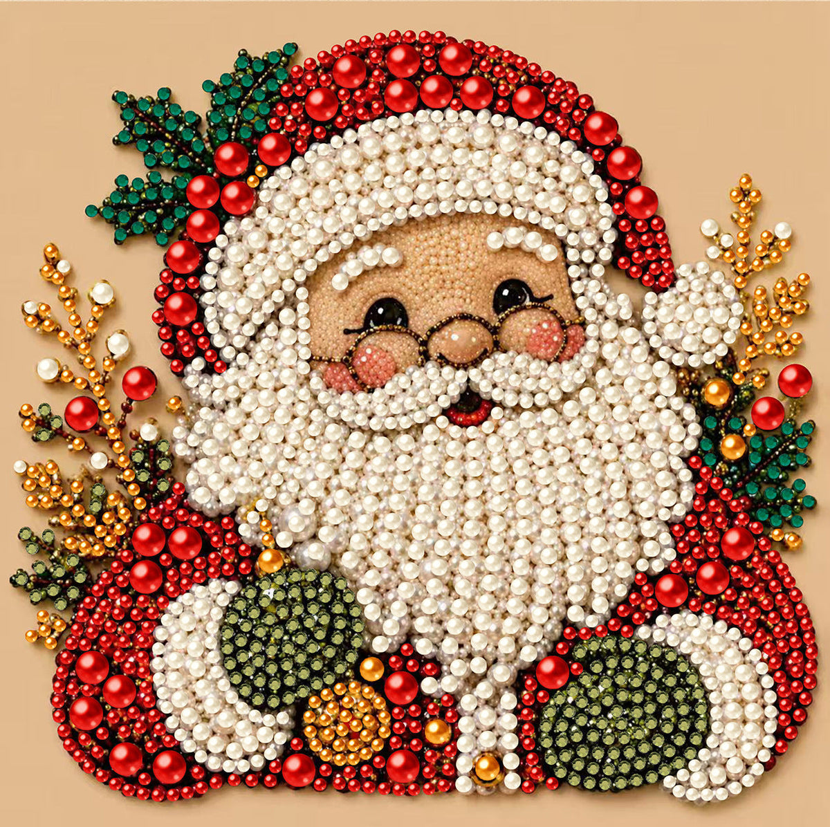 🎄 3D Christmas Diamond Painting Kit ✨ Santa DIY Holiday Decoration