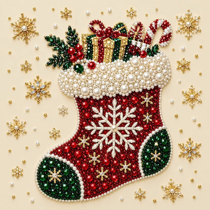 🎄 3D Christmas Diamond Painting Kit ✨ Santa DIY Holiday Decoration
