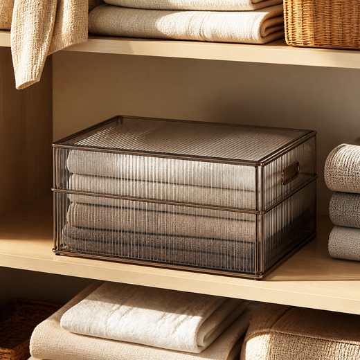 Cirevata Ribbed Closet Storage Box